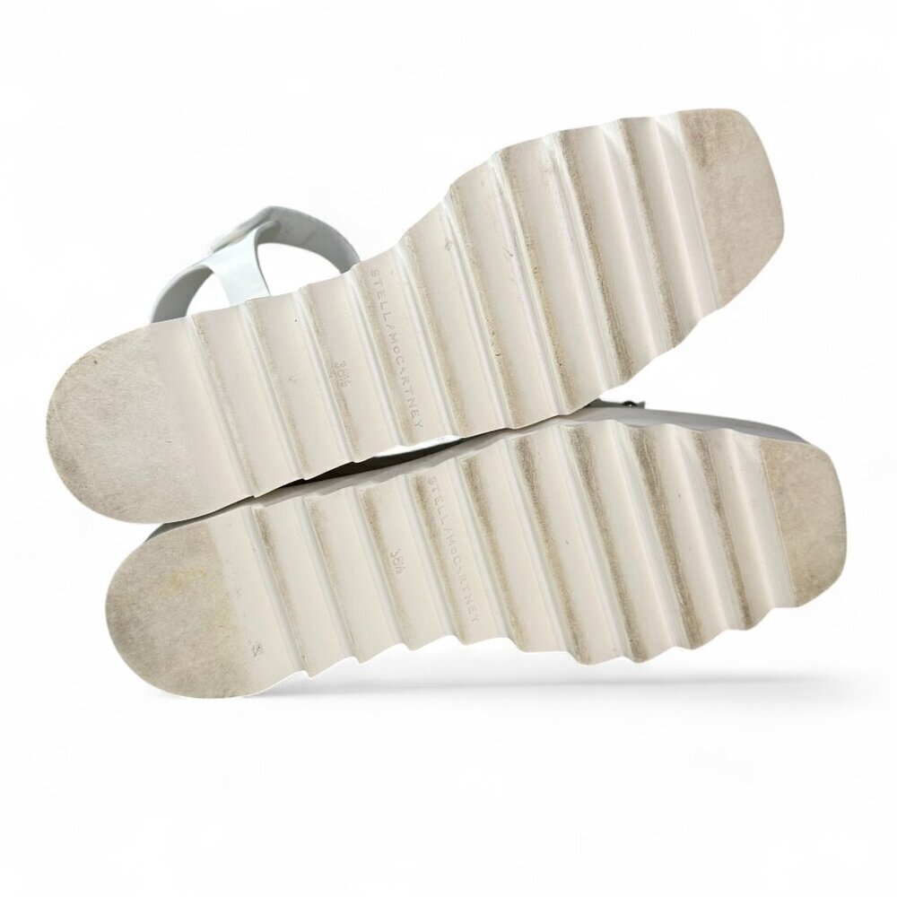 Stella McCartney Women's White Elyse Platform Wooden Sandal EU 38.5 - Picture 11 of 12